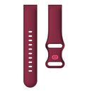22mm For Samsung Galaxy Watch Active 3 45mm Butterfly Buckle Silicone Watch Band(Wine Red)