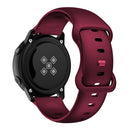 22mm For Samsung Galaxy Watch Active 3 45mm Butterfly Buckle Silicone Watch Band(Wine Red)