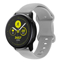 22mm For Samsung Galaxy Watch Active 3 45mm Butterfly Buckle Silicone Watch Band(Light Grey)