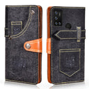 For Cubot C20 Denim Horizontal Flip Leather Case with Holder & Card Slot & Wallet(Black)