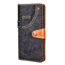 For Cubot C20 Denim Horizontal Flip Leather Case with Holder & Card Slot & Wallet(Black)
