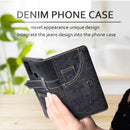 For Cubot C20 Denim Horizontal Flip Leather Case with Holder & Card Slot & Wallet(Black)