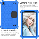 For Samsung Galaxy Tab A7 Lite 8.7 (2021) T220/T225 Honeycomb Design EVA + PC Four Corner Shockproof Protective Case with Strap(Blue+Black)