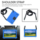 For Samsung Galaxy Tab A7 Lite 8.7 (2021) T220/T225 Honeycomb Design EVA + PC Four Corner Shockproof Protective Case with Strap(Blue+Black)