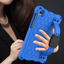 For Samsung Galaxy Tab A7 Lite 8.7 (2021) T220/T225 Honeycomb Design EVA + PC Four Corner Shockproof Protective Case with Strap(Blue+Black)