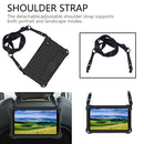 For Samsung Galaxy Tab A7 Lite 8.7 (2021) T220/T225 Honeycomb Design EVA + PC Four Corner Shockproof Protective Case with Strap(Black+Black)