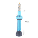 A5595 2 PCS 40mm Blue French Tubeless Valve Core with Blue Disassembly Tool for Road Bike