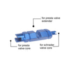 A5595 2 PCS 40mm Blue French Tubeless Valve Core with Blue Disassembly Tool for Road Bike