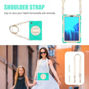 For Samsung Galaxy Tab A7 Lite T220 / T225 Silicone + PC Protective Case with Holder & Shoulder Strap(Mint Green)