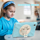 For Samsung Galaxy Tab A7 Lite T220 / T225 Silicone + PC Protective Case with Holder & Shoulder Strap(Ice Blue)