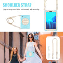 For Samsung Galaxy Tab A7 Lite T220 / T225 Silicone + PC Protective Case with Holder & Shoulder Strap(Ice Blue)