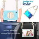 For Samsung Galaxy Tab A7 Lite T220 / T225 Silicone + PC Protective Case with Holder & Shoulder Strap(Ice Blue)