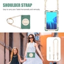 For Samsung Galaxy Tab A7 Lite T220 / T225 Silicone + PC Protective Case with Holder & Shoulder Strap(Emerald Green)
