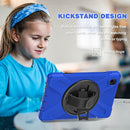 For Samsung Galaxy Tab A7 Lite T220 / T225 Silicone + PC Protective Case with Holder & Shoulder Strap(Blue)