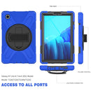 For Samsung Galaxy Tab A7 Lite T220 / T225 Silicone + PC Protective Case with Holder & Shoulder Strap(Blue)