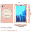 For Samsung Galaxy Tab A7 Lite T220 / T225 Silicone + PC Protective Case with Holder & Shoulder Strap(Rose Gold)