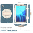 For Samsung Galaxy Tab A7 Lite T220 / T225 Silicone + PC Protective Case with Holder & Shoulder Strap(Cornflower Blue)