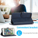 Calf Texture 2 in 1 Detachable Magnetic Back Cover Horizontal Flip Leather Case with Holder & Card Slots & Wallet & Photo Frame For iPhone 8 Plus / 7 Plus(Blue)