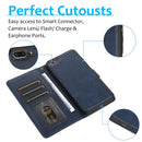 Calf Texture 2 in 1 Detachable Magnetic Back Cover Horizontal Flip Leather Case with Holder & Card Slots & Wallet & Photo Frame For iPhone 8 Plus / 7 Plus(Blue)
