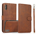 For iPhone X / XS Calf Texture 2 in 1 Detachable Magnetic Back Cover Horizontal Flip Leather Case with Holder & Card Slots & Wallet & Photo Frame(Brown)