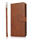 For iPhone X / XS Calf Texture 2 in 1 Detachable Magnetic Back Cover Horizontal Flip Leather Case with Holder & Card Slots & Wallet & Photo Frame(Brown)