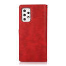 For Samsung Galaxy A32 Calf Texture 2 in 1 Detachable Magnetic Back Cover Horizontal Flip Leather Case with Holder & Card Slots & Wallet & Photo Frame(Red)