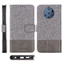 For Nokia 9 PureView MUXMA MX102 Horizontal Flip Canvas Leather Case with Stand & Card Slot & Wallet Function(Grey)