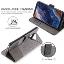 For Nokia 9 PureView MUXMA MX102 Horizontal Flip Canvas Leather Case with Stand & Card Slot & Wallet Function(Grey)