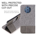 For Nokia 9 PureView MUXMA MX102 Horizontal Flip Canvas Leather Case with Stand & Card Slot & Wallet Function(Grey)