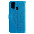 For Motorola Moto G50 Totem Flower Embossed Horizontal Flip TPU + PU Leather Case with Holder & Card Slots & Wallet(Blue)