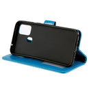 For Motorola Moto G50 Totem Flower Embossed Horizontal Flip TPU + PU Leather Case with Holder & Card Slots & Wallet(Blue)