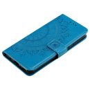 For Motorola Moto G50 Totem Flower Embossed Horizontal Flip TPU + PU Leather Case with Holder & Card Slots & Wallet(Blue)