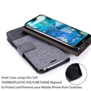 For Nokia 7.1 MUXMA MX102 Horizontal Flip Canvas Leather Case with Stand & Card Slot & Wallet Function(Black)