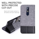 For Nokia 7.1 MUXMA MX102 Horizontal Flip Canvas Leather Case with Stand & Card Slot & Wallet Function(Black)