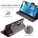 For Nokia 7.1 MUXMA MX102 Horizontal Flip Canvas Leather Case with Stand & Card Slot & Wallet Function(Brown)