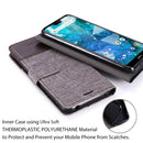 For Nokia 7.1 MUXMA MX102 Horizontal Flip Canvas Leather Case with Stand & Card Slot & Wallet Function(Brown)