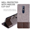 For Nokia 7.1 MUXMA MX102 Horizontal Flip Canvas Leather Case with Stand & Card Slot & Wallet Function(Brown)