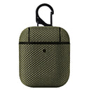 Business Cloth Earphone Protective Case with Hook For AirPods 1 / 2(Green)