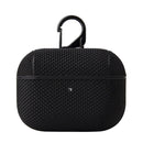 Business Cloth Earphone Protective Case with Hook For AirPods Pro(Black)