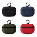 Business Cloth Earphone Protective Case with Hook For AirPods Pro(Green)