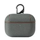 Business Cloth Earphone Protective Case with Hook For AirPods Pro(Grey)
