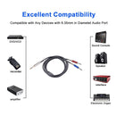 BLS0201-18 Stereo 6.35mm Male to Dual Mono 6.35mm Audio Cable, Length:1.8m