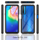 For TCL 20s Starry Sky Solid Color Series Shockproof PC + TPU Case(Black)