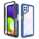For Samsung Galaxy A22 4G Starry Sky Solid Color Series Shockproof PC + TPU Case(Royal Blue)