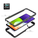 For Samsung Galaxy A22 4G Starry Sky Solid Color Series Shockproof PC + TPU Case(Black)