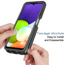 For Samsung Galaxy A22 4G Starry Sky Solid Color Series Shockproof PC + TPU Case(Black)