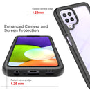 For Samsung Galaxy A22 4G Starry Sky Solid Color Series Shockproof PC + TPU Case(Black)