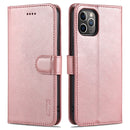 AZNS Skin Feel Calf Texture Horizontal Flip Leather Case with Card Slots & Holder & Wallet For iPhone 11 Pro(Rose Gold)