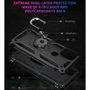 For Motorola Moto G Stylus 5G / 2021 Shockproof TPU + PC Protective Case with 360 Degree Rotating Holder(Black)