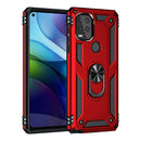 For Motorola Moto G Stylus 5G / 2021 Shockproof TPU + PC Protective Case with 360 Degree Rotating Holder(Red)
